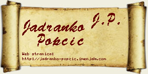 Jadranko Popčić vizit kartica